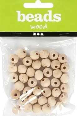 Ei merkkiä Askartelutarvikkeet>Puuhelmi 10Mm, Kasittelematon, 40Kpl