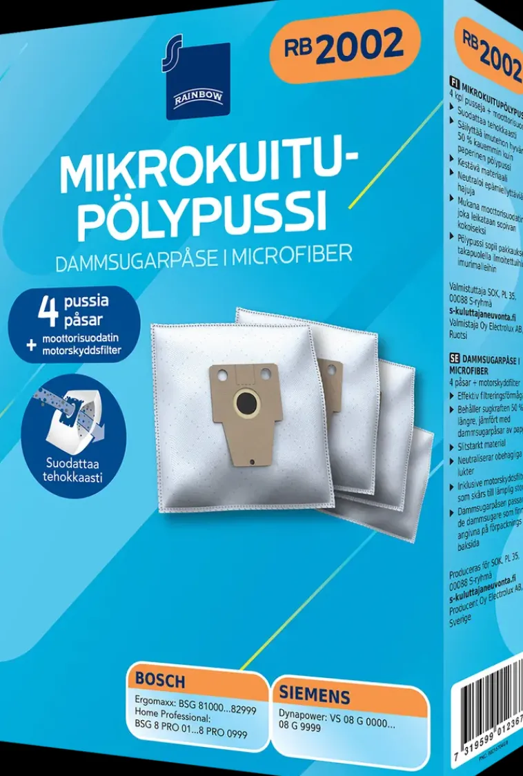 Rainbow Imurit Ja Tarvikkeet<Polypussi Rb2002 4Kpl + Moottorisuodatin