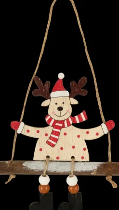 NNX Sesonkijuhlatarvikkeet>Roikkuva Porokoriste 18 Cm