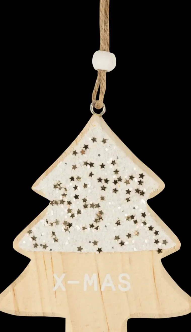 NNX Sesonkijuhlatarvikkeet>Roikkuva Puukoriste Glitterilla, Erilaisia