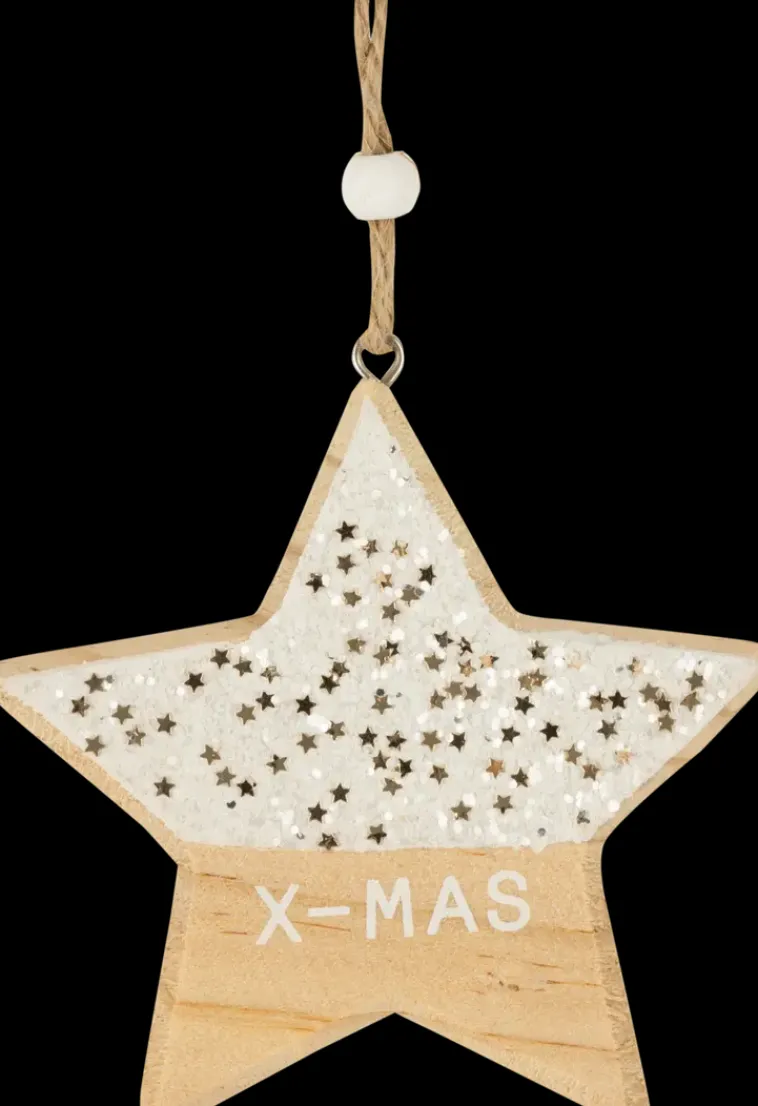 NNX Sesonkijuhlatarvikkeet>Roikkuva Puukoriste Glitterilla, Erilaisia