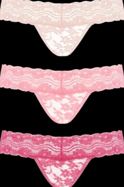 Underneath Seksivalineet<Rose Stringit 3 Kpl Pakkaus S/M