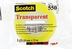3M Toimistotarvikkeet>Scotch Lapinakyva Teippi 550 19 Mm X 33 M
