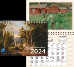 Aikataos Kalenterit>Seinakalenteri Suomalainen Taide A3 2024