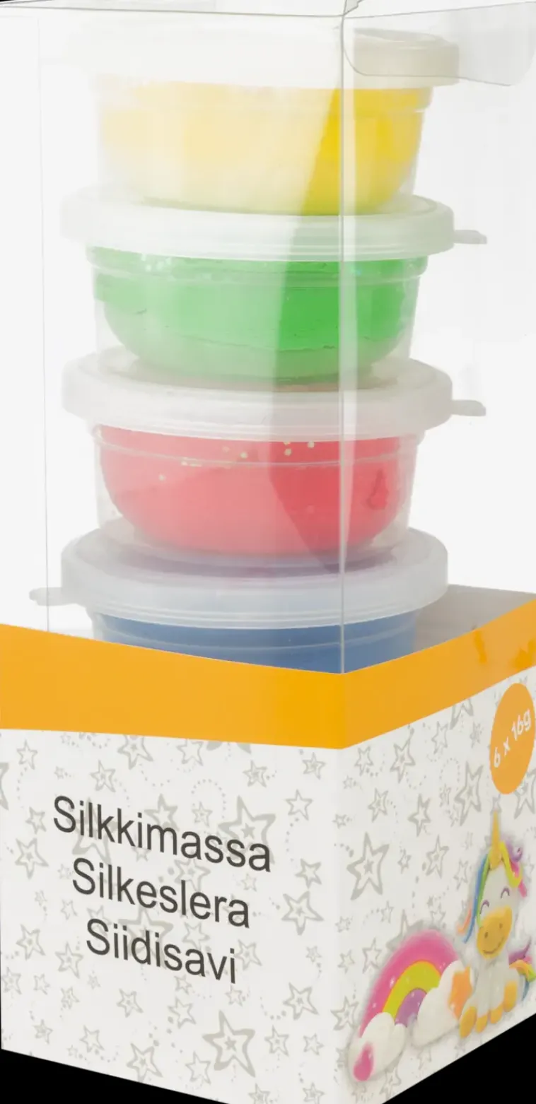 Ei merkkiä Askartelutarvikkeet<Silkkimassa 6 Kpl Glittervarit