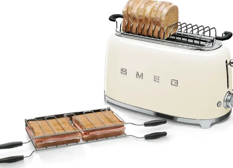 Smeg Kypsentäminen<Tsf02Creu 4-Viipaleen Leivanpaahdin Kerma