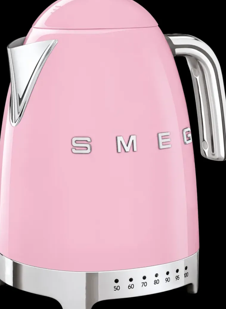 Smeg Kahvi Ja Tee<Vaaleanpunainen Vedenkeitin Lampotilansaadolla Klf04Pkeu