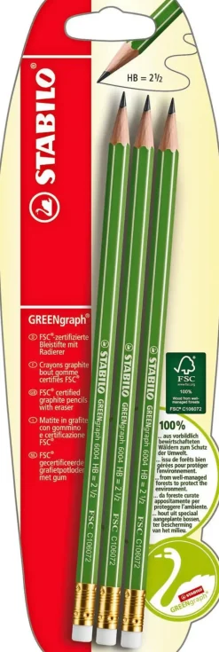 STABILO Toimistotarvikkeet>Lyijykyna Greengraph Kumilla 3Kpl