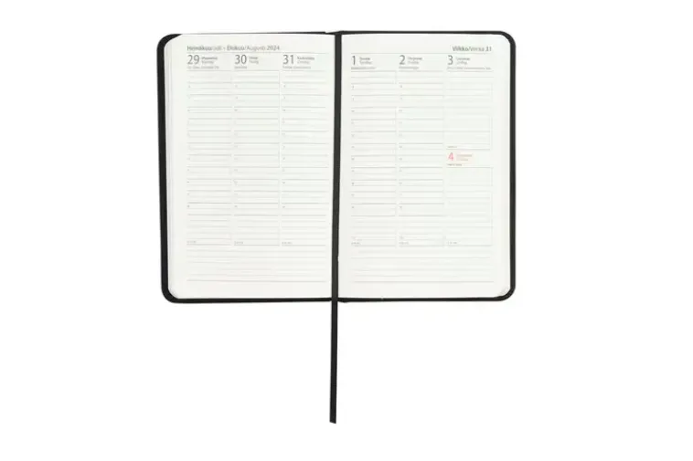 NNX Kalenterit>Taskukalenteri A6 Musta