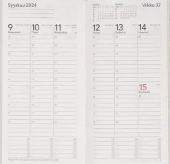 TimeSystem Kalenterit>Taskukalenteri Time System Classic Punainen 2024