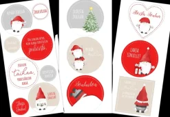 J.K. Primeco Askartelutarvikkeet>Tekstitarra Iso Jouluhahmot Punainen 3Ark