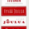 J.K. Primeco Askartelutarvikkeet>Tekstitarra Jouluntoivotukset Punainen 2Ark/Pkt