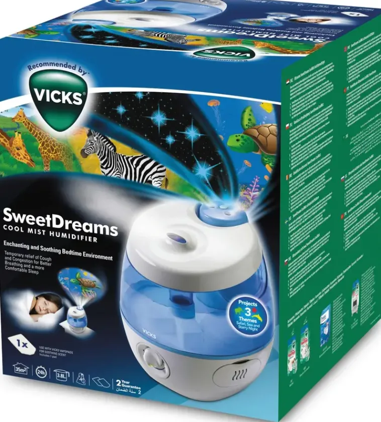 Vicks Ilmastointi Ja Huoneilma<Vul575E4 Sweetdreams Ultrasonic Cool Mist Ilmankostutin