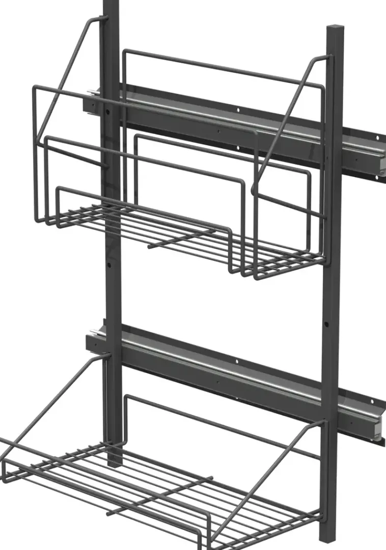 Lanka ja Muovi Säilytyskalusteet<Viivi-Tarvikevaunu Lm 695 250X500X630 Antrasiitti
