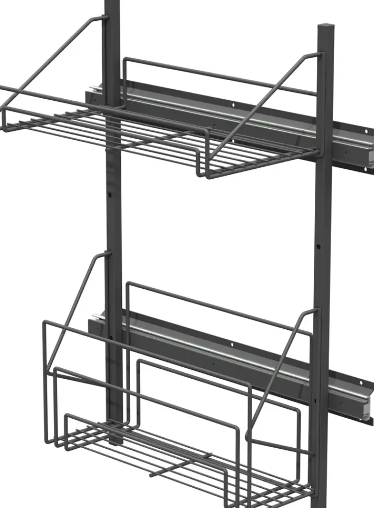Lanka ja Muovi Säilytyskalusteet<Viivi-Tarvikevaunu Lm 695 250X500X630 Antrasiitti