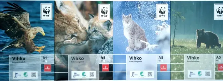 WWF Paperitarvikkeet>Vihko A5/40 Nidottu
